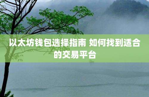 以太坊钱包选择指南 如何找到适合的交易平台