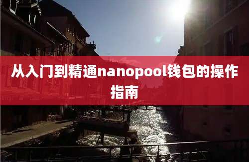 从入门到精通nanopool钱包的操作指南