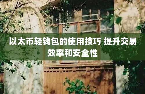 以太币轻钱包的使用技巧 提升交易效率和安全性