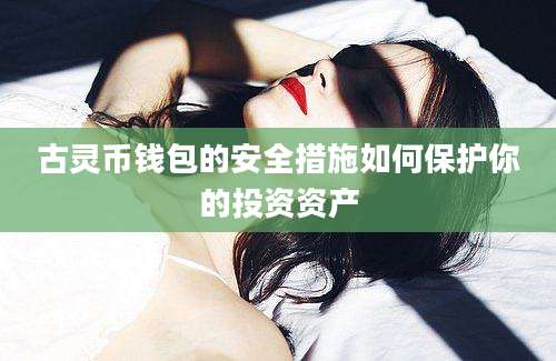 古灵币钱包的安全措施如何保护你的投资资产